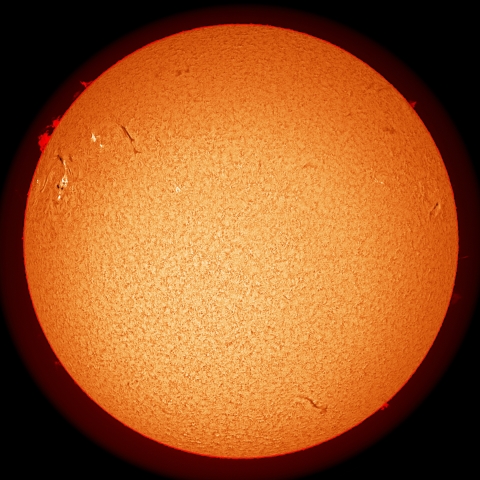 4/20の太陽(擬似カラー)
