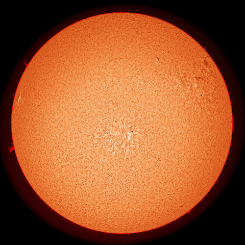 4/28の太陽（擬似カラー）
