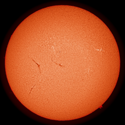 6/19の太陽（擬似カラー）