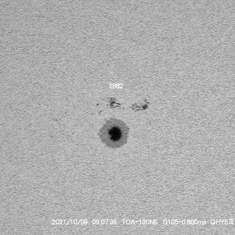10/9（黒点2882）