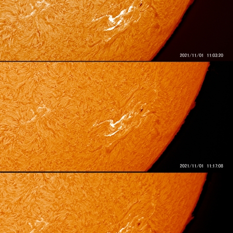 11/ 01 黒点群2887ﾌﾚｱ発生