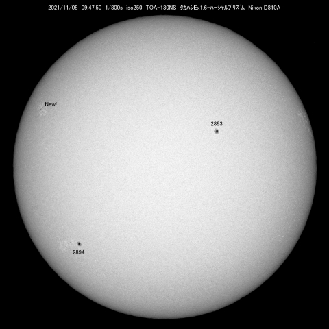 11/ 08　太陽Ⅰ（黒点）
