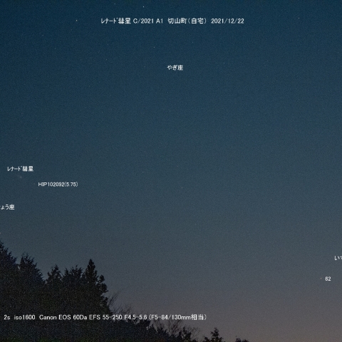 12/22 ﾚﾅｰﾄﾞ彗星