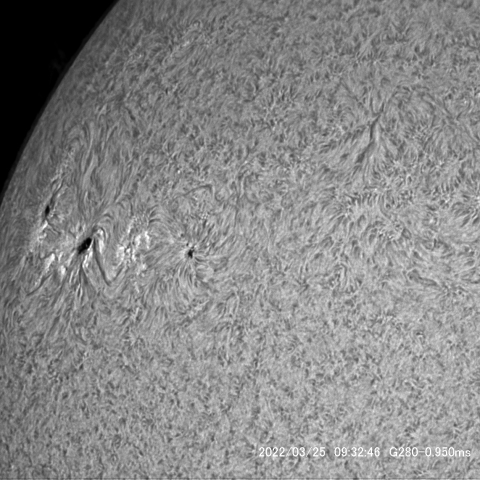 3/25太陽Ⅳ(黒点群2976～75）