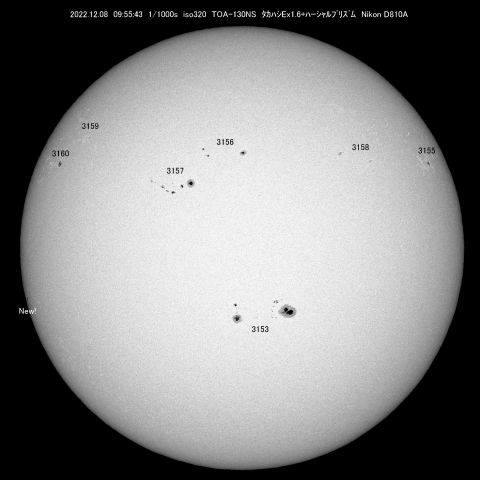 12/8  太陽 黒点