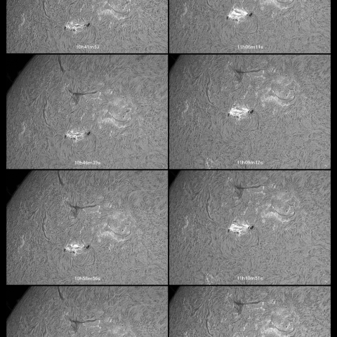 2/14　太陽  黒点群3226ﾌﾚｱ発生・活動変化