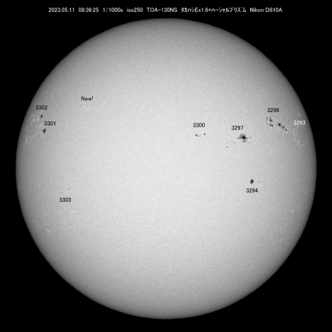 5/11 　 太陽黒点