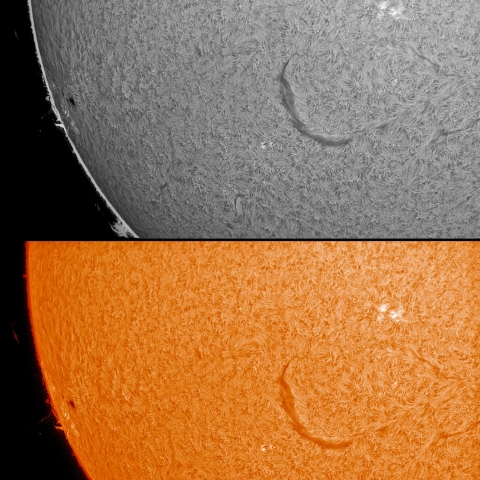 5/18  太陽 黒点群付近