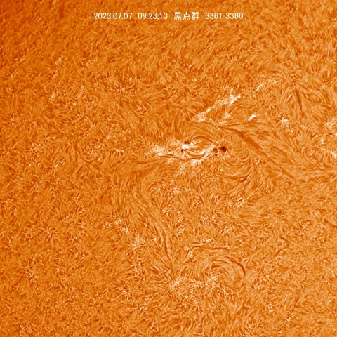 7/7 太陽 黒点群付近拡大Ⅰ