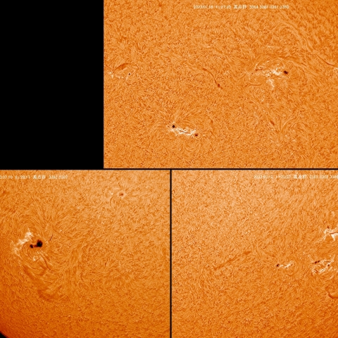 7/10 太陽黒点群付近拡大 