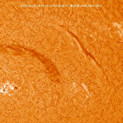 9/16  黒点群3429-25-23付近