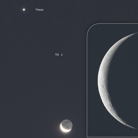 月齢26.5と地球照・金星