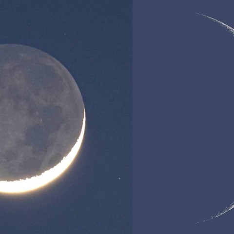 月齢2.3の地球照