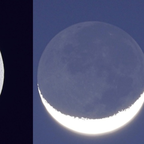 月齢2.9と地球照