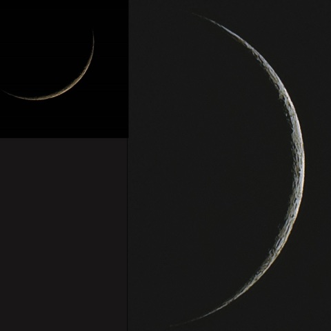 雲を切り裂く剣のような月