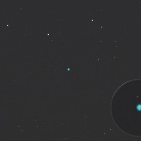 見えますか…蒼い雪玉の中心部