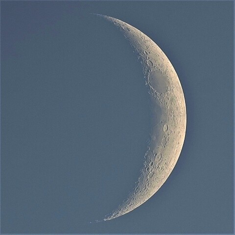 日没前の白い月…✧