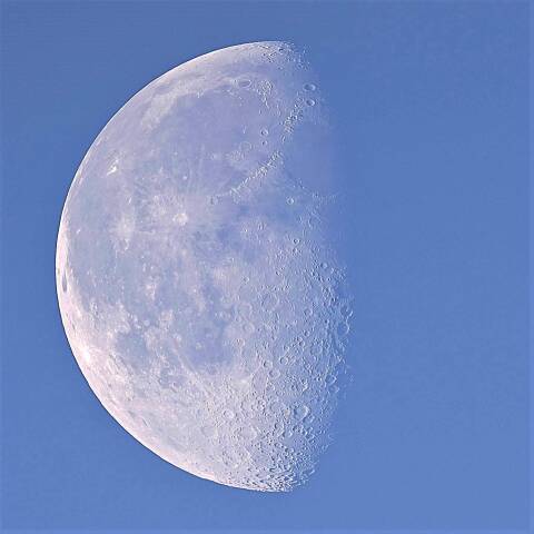 弥生15日の白い月