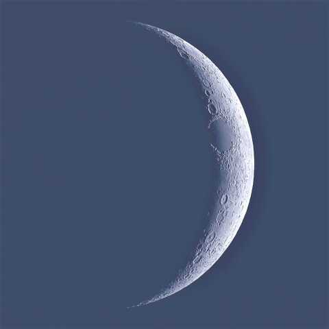 霜月の白い夕月