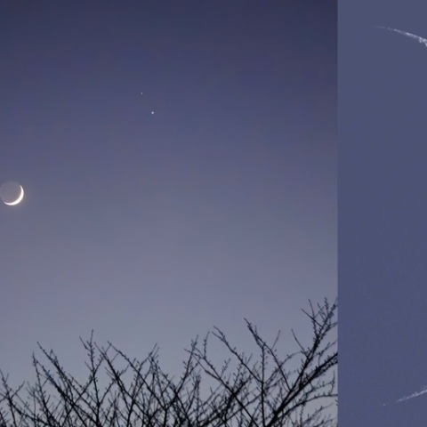 月と木星・土星の会合