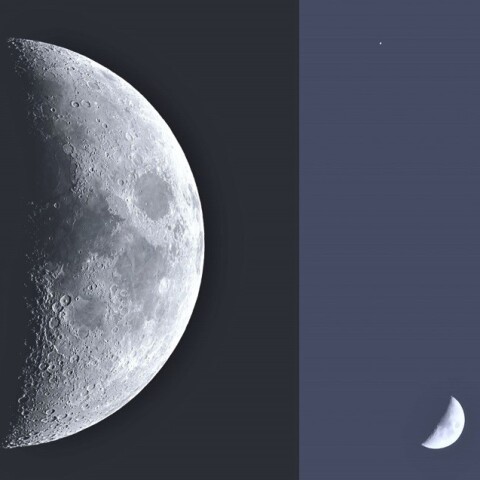 月齢5.9と木星接近