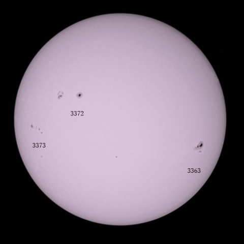 猛暑日の太陽黒点