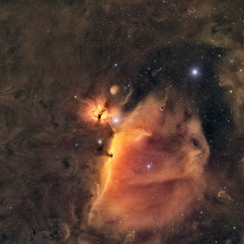 オリオン座三ツ星付近