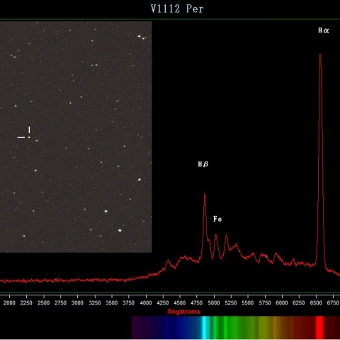 ペルセウス座新星　V1112Per スペクトル