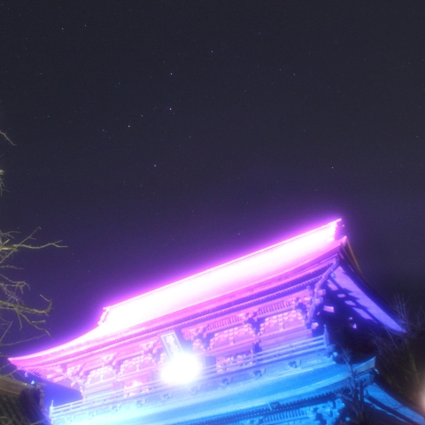 善光寺山門とカシオペア