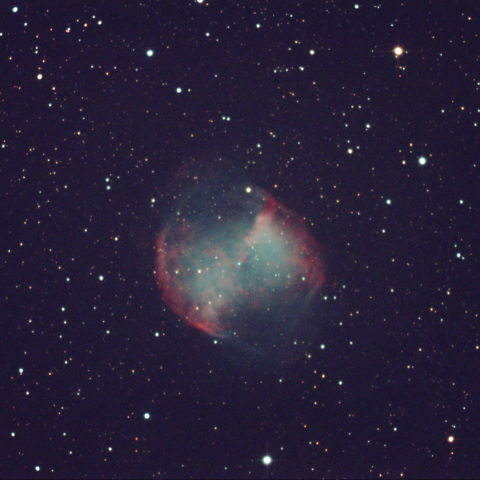 月夜のM27亜鈴状星雲