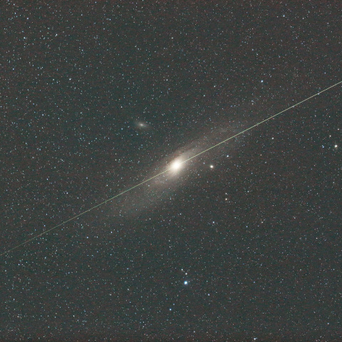 M31と流れ星
