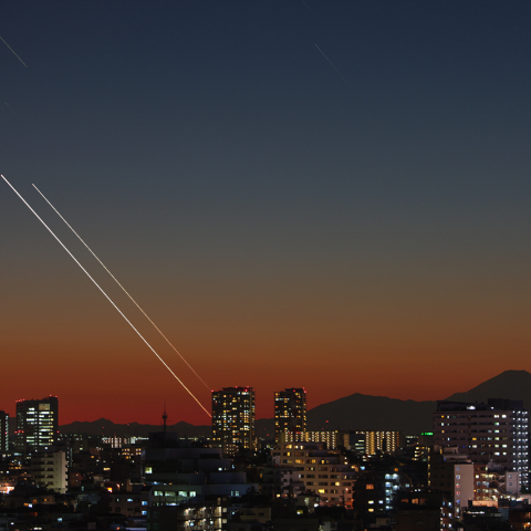 水星と金星の大接近と富士山