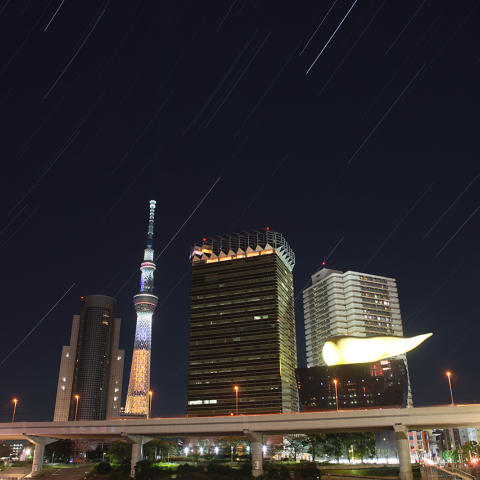 昇る初秋の星々