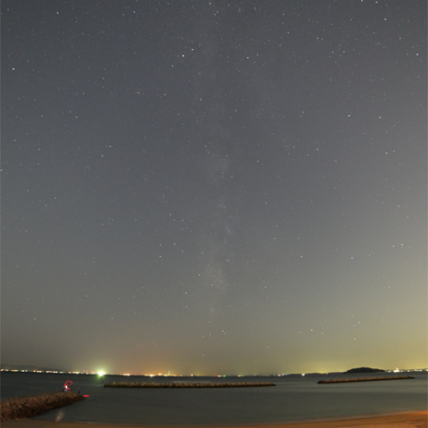 三河湾に架かる天の川