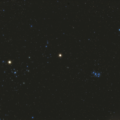 ヒアデス、火星、プレアデス