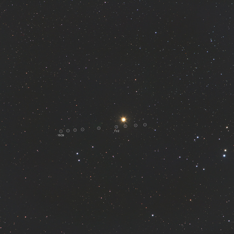 セレスとアルデバランの接近