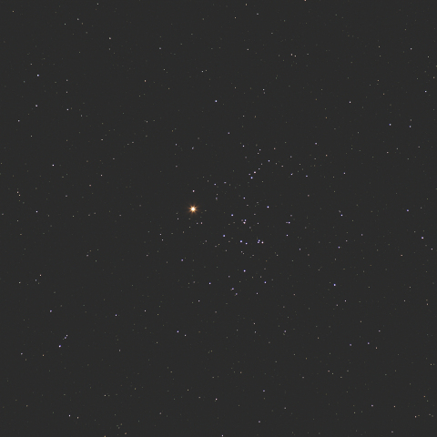 火星とプレセペ星団（M44)の接近