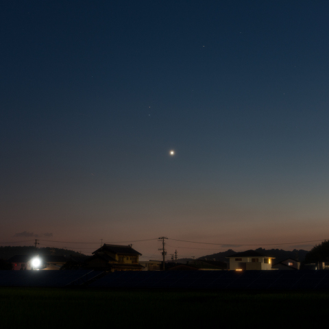 金星、火星、レグルスの接近
