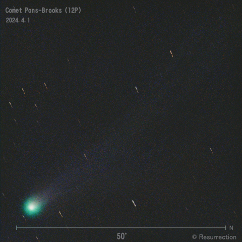 Pons-Brooks彗星 (12P)  2024.4.1