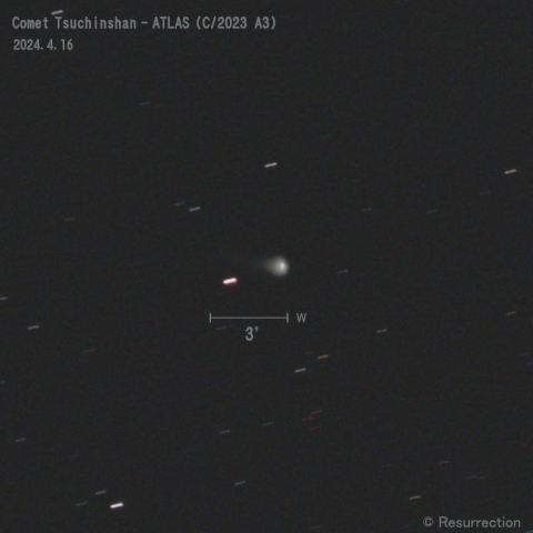 紫金山-アトラス彗星 (C/2023 A3)  2024.4.16