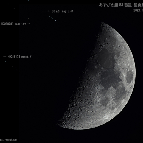 みずがめ座83番星 星食潜入  2024.12.8