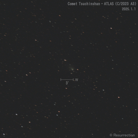 紫金山-アトラス彗星 (C/2023 A3)  2025.1.1