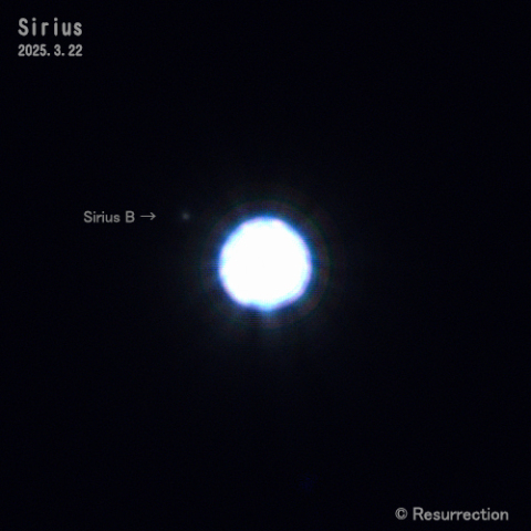 シリウスと伴星 2025.3.22