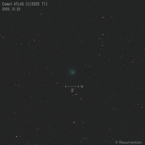 アトラス彗星 (C/2025 T1)  2025.12.22