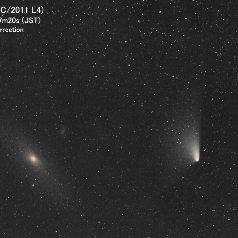 M31に接近したパンスターズ彗星