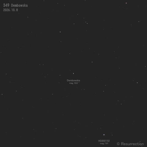 小惑星 349 デンボウスカ 2026.10.8