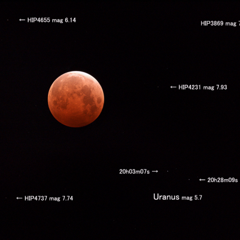 皆既月食と天王星