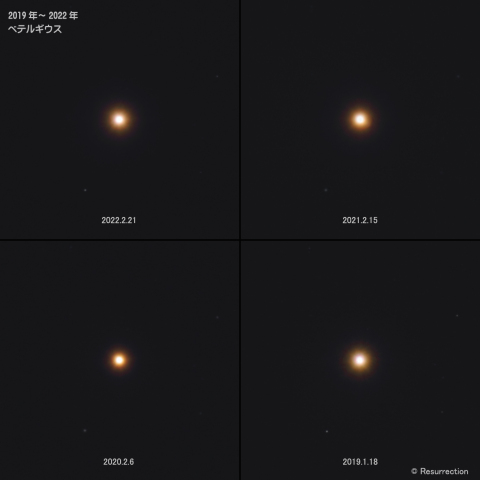 ベテルギウス　2019～2022