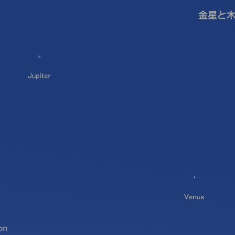 金星と木星の大接近 2022.4.30