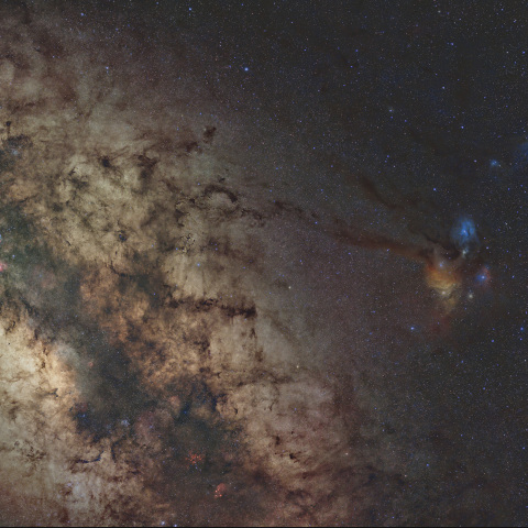 サソリから天の川中心